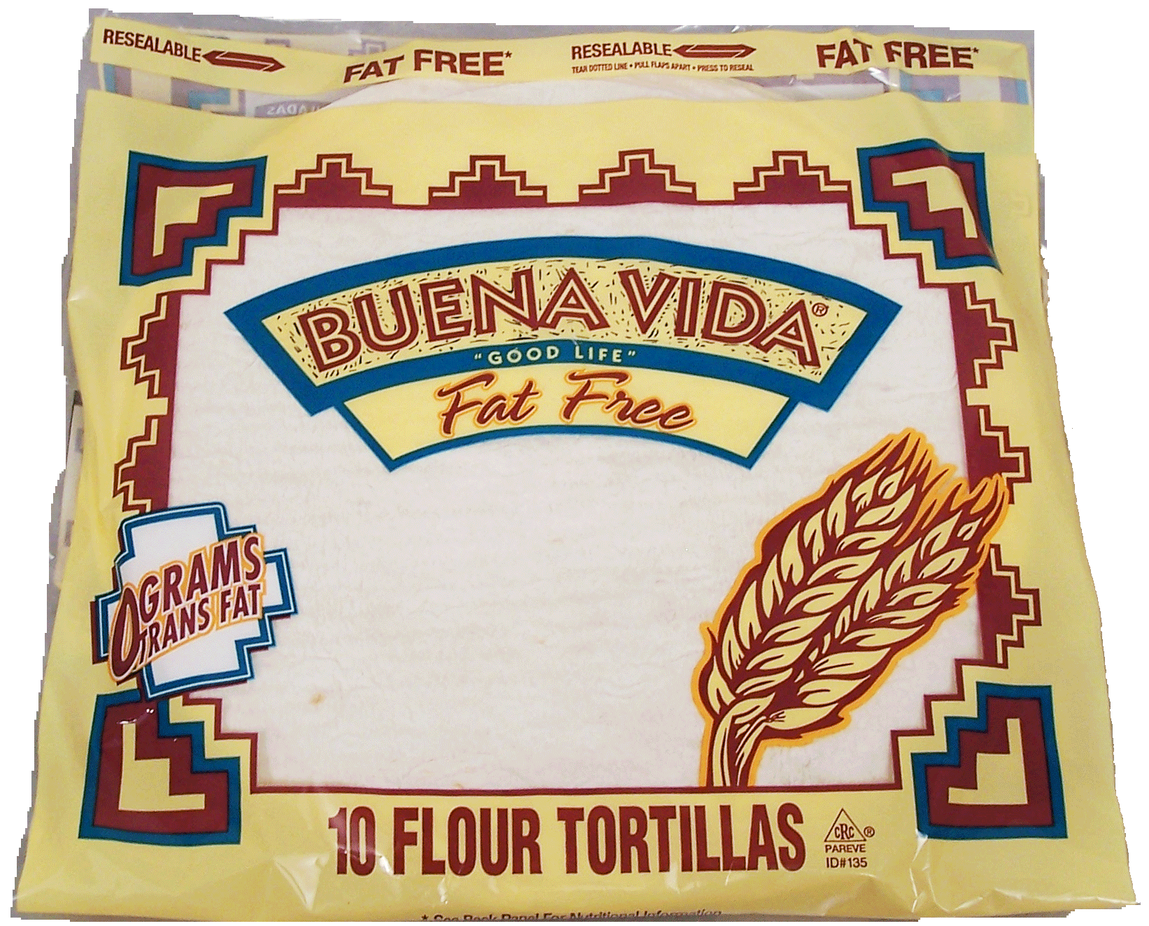 Buena Vida&nbsp;&nbsp;10 8-inch fat free flour tortillas Full-Size Picture